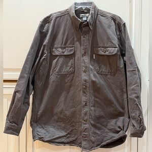 Carhartt Regular Fit Long Sleeve Button Down Collared Shirt in Graphite